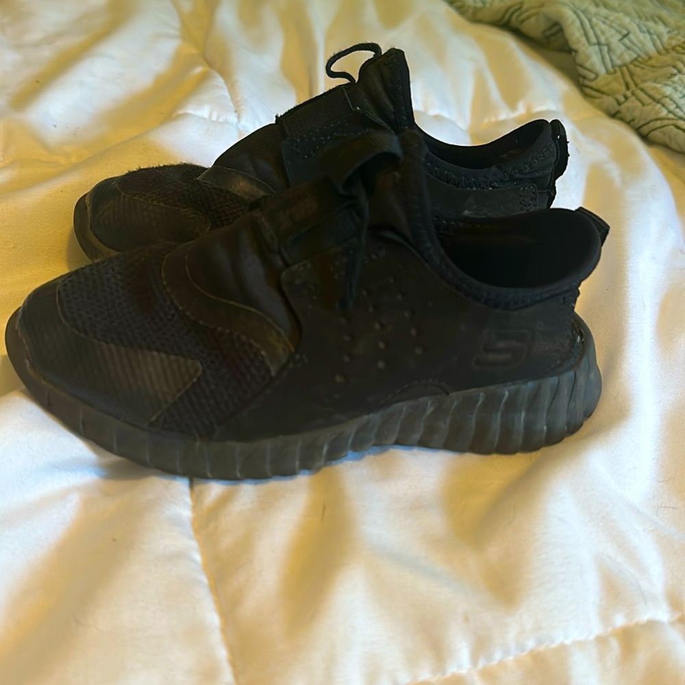 Little boy slip on sketcher sneakers